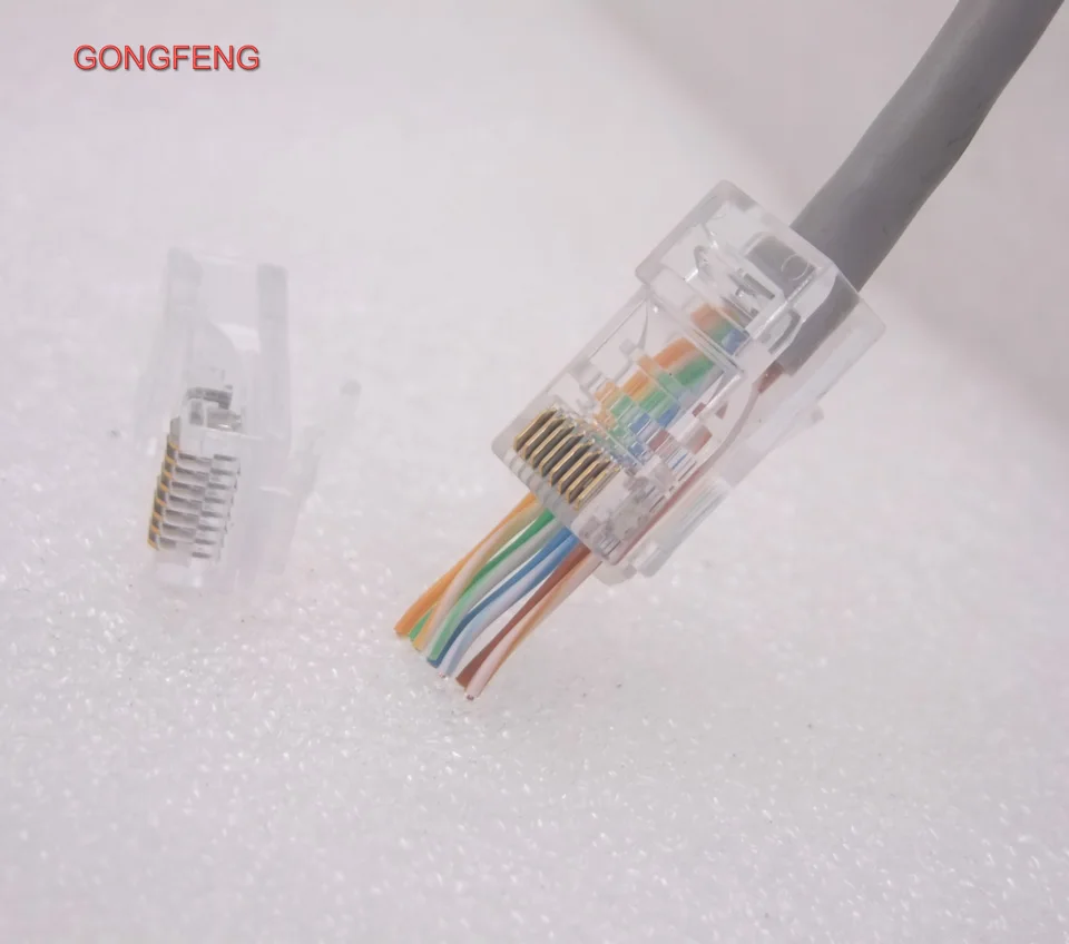 100 шт. Новинка лидер продаж разъем RJ45 8P8C CAT6 шесть типов неэкранированных сквозных
