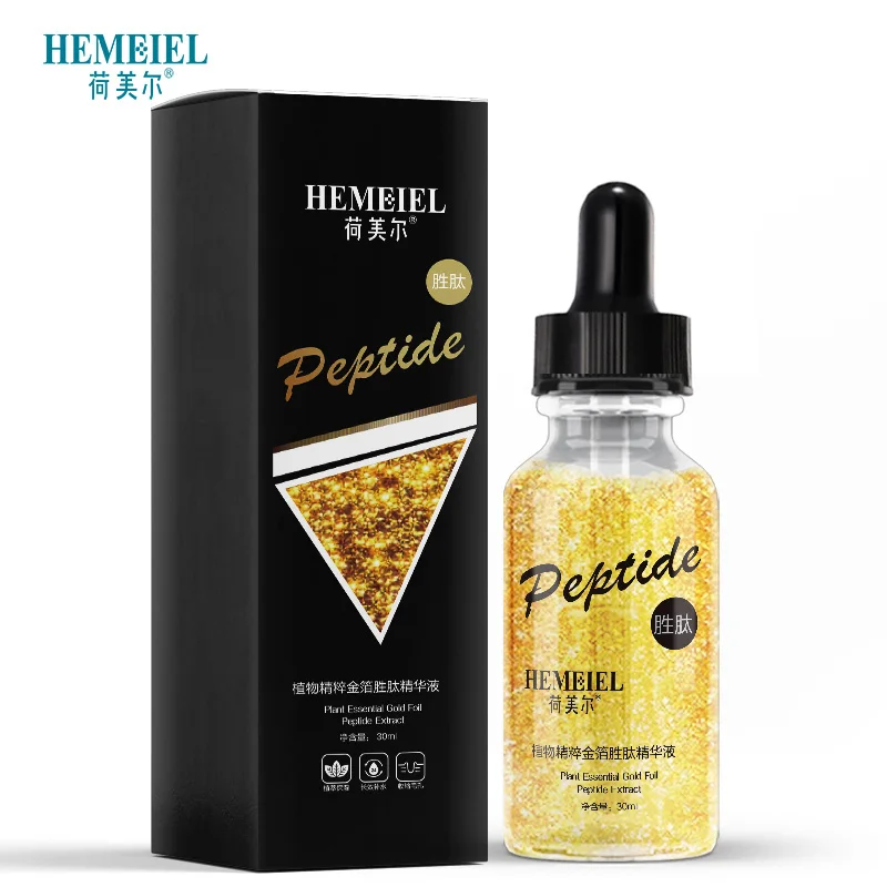 24K Gold Serum 30ml HEMEIEL 24K Золотая Пептидная Сыворотка для лица против старения удаление морщин отбеливающая эссенция для лица Уход за кожей натуральный травяной крем Корея красота - Вес нетто: 24K Gold Serum 30ml