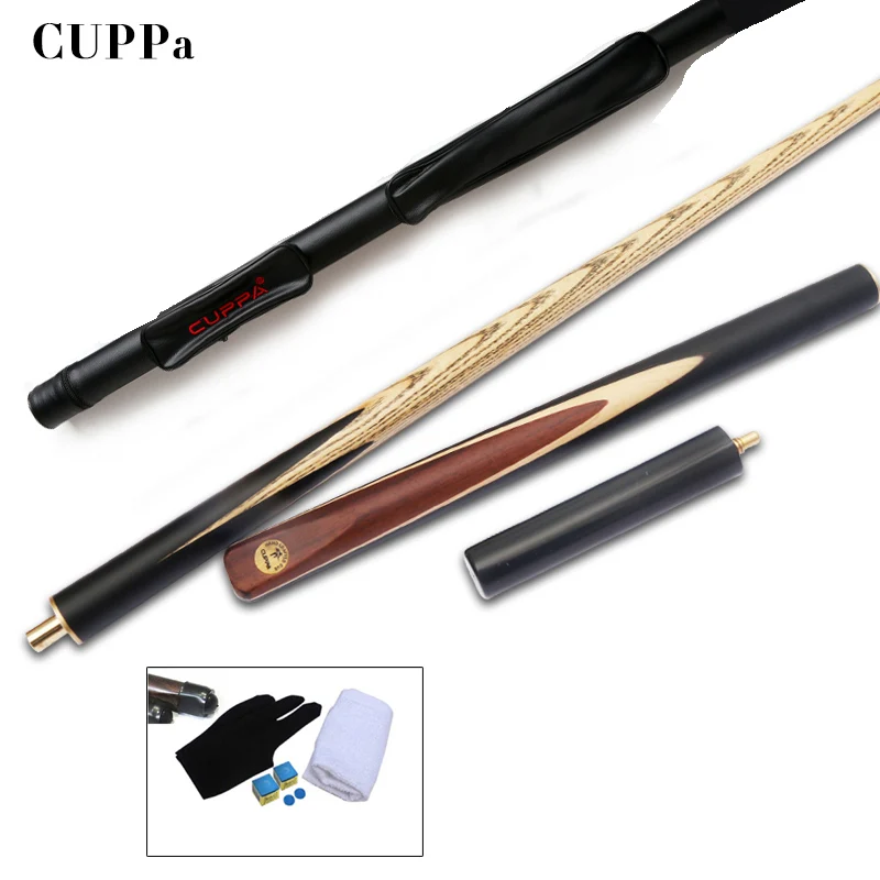 Фиолетовый Cuppa 3/4 Снукер cue Stick с чехлом 5A Северная Америка золы кий 9,8 мм/11,5 мм наконечник для кия кий снукерная ручка - Цвет: Фиолетовый