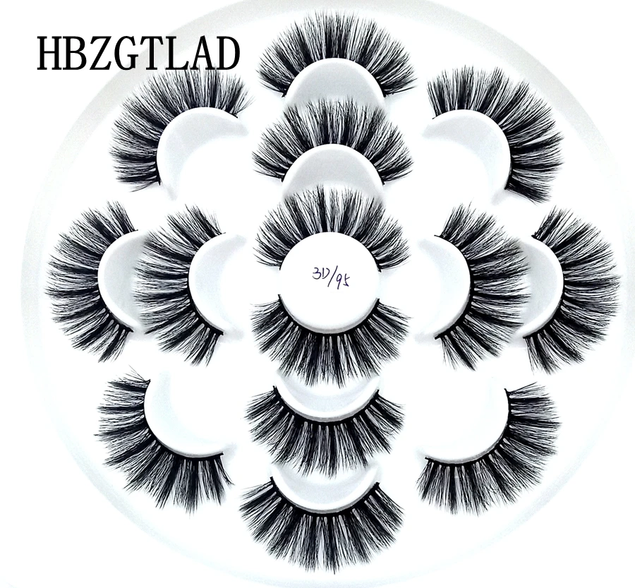 Hbzgtlad новые 1/7 пар искусственный 5D норки ресницы натуральные длинные накладные ресницы драматический объем Накладные ресницы макияж удлинение ресниц