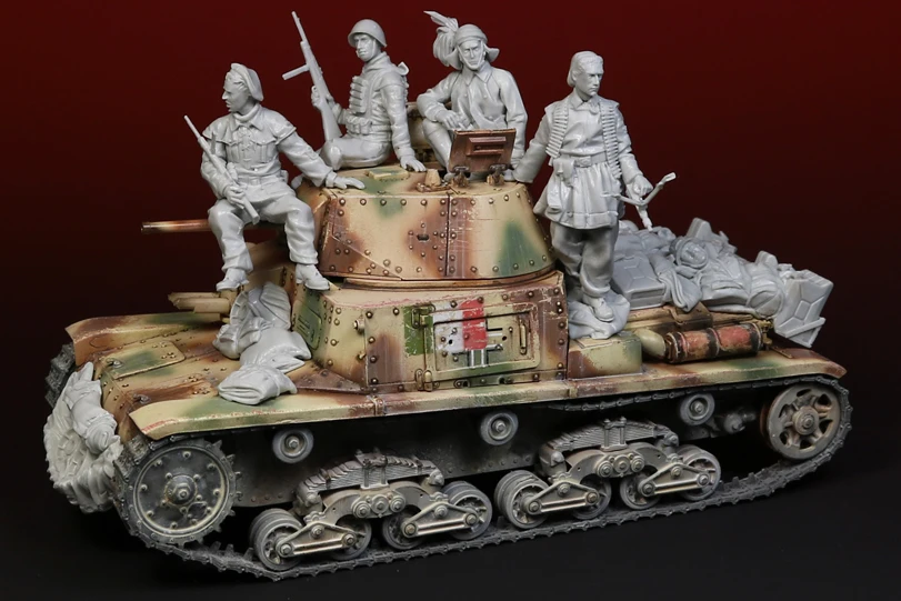 1/35 модельная фигурка из смолы комплект разобранный Неокрашенный 862 (без