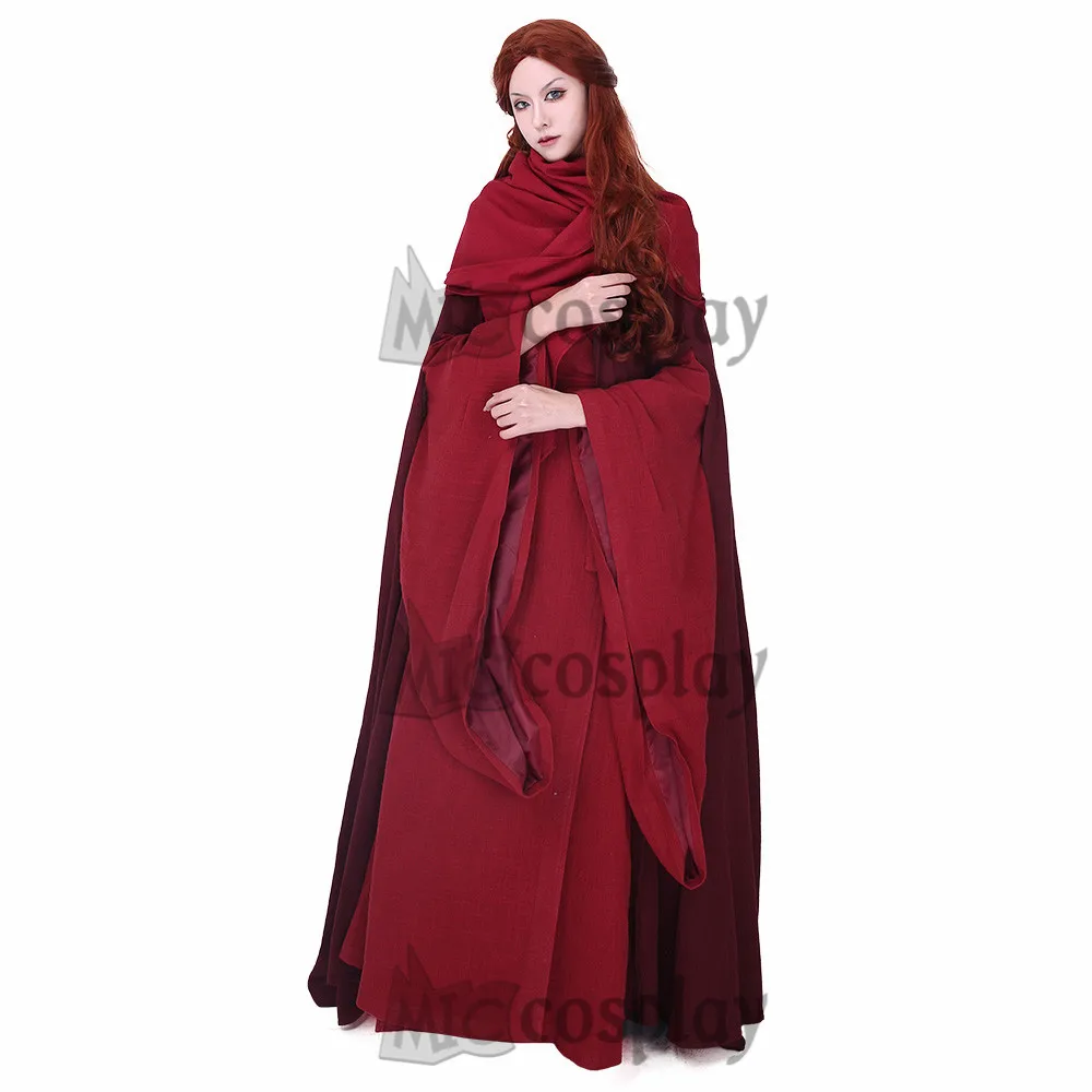 Lady Melisandre Costume Dress Red Witch Halloween Costume image 2