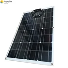 Солнечная панель 160 Вт, 12 В, 2 шт., Гибкая солнечная панель 80 Вт, монокристаллическая солнечная батарея, 1 м, сочетание провода для комплекта зарядного устройства