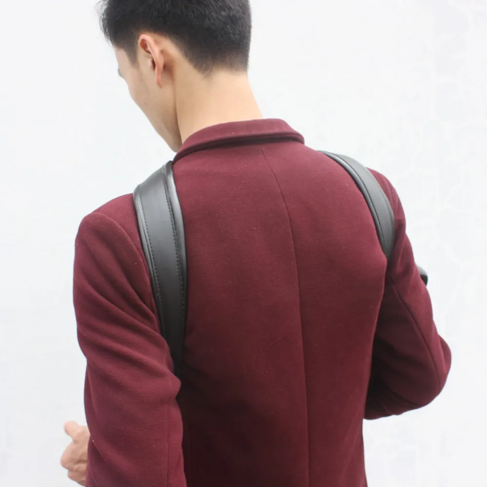 LADE черные регулируемые ремешки для кожаных наплечных ремней Harness16-120 баса Удобная гармошка-кожаные Наплечные ремешки