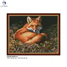 Набор для вышивки крестиком с принтом Лиса, 14 и 11 карат