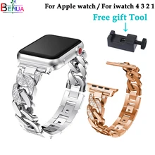 Ремешок из нержавеющей стали для Apple Watch 1 2 3 4 38 мм 42 мм|Ремешки