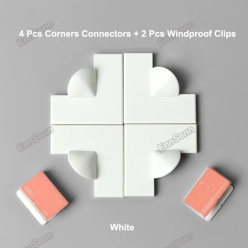 White corners Невидимая москитная сетка для экрана от мух, на заказ Сделай Сам Магнитный оконный экран подходит для окон любого размера Съемный и моющийся - Цвет: White corners