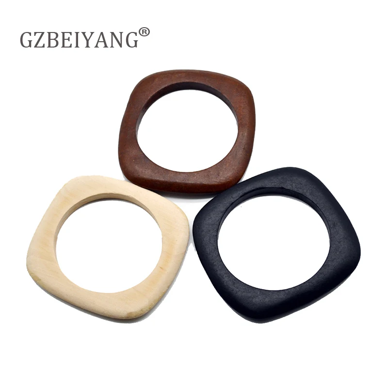GZBEIYANG африканские большие круглые DIY натуральные деревянные простые браслеты