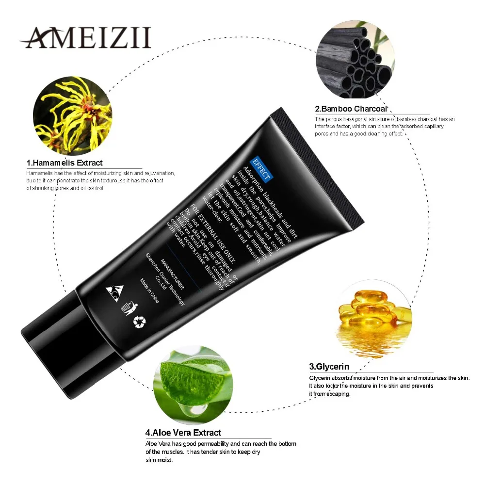 Ameizii черная маска отшелушивающая нос для удаления черных точек уход за кожей лица