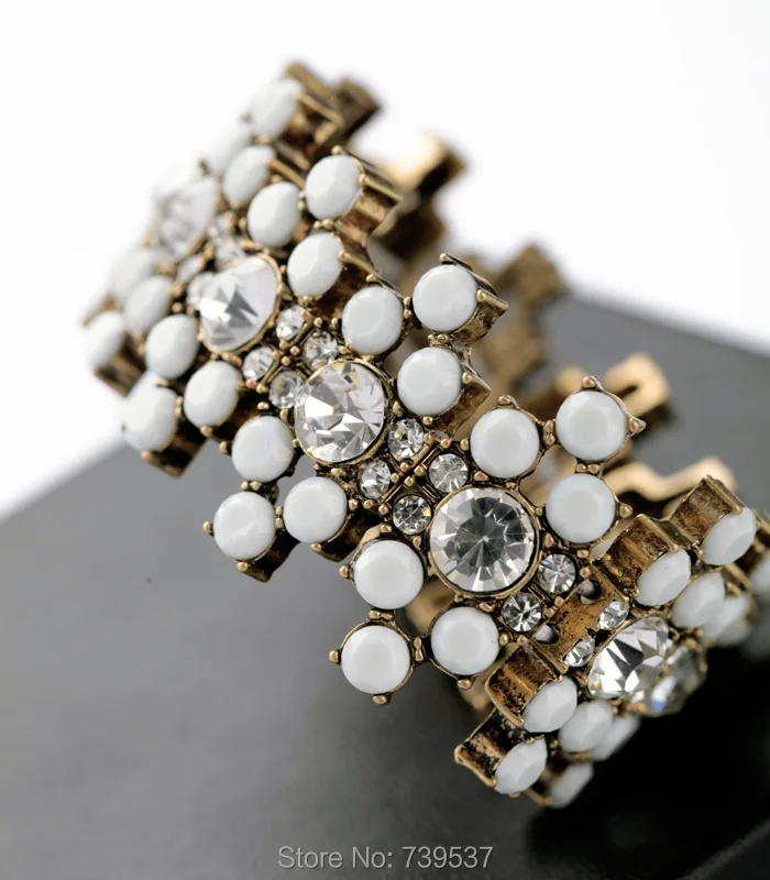 2017 новейшие ювелирные изделия красочные смолы ретро браслет и стрейч эластичный