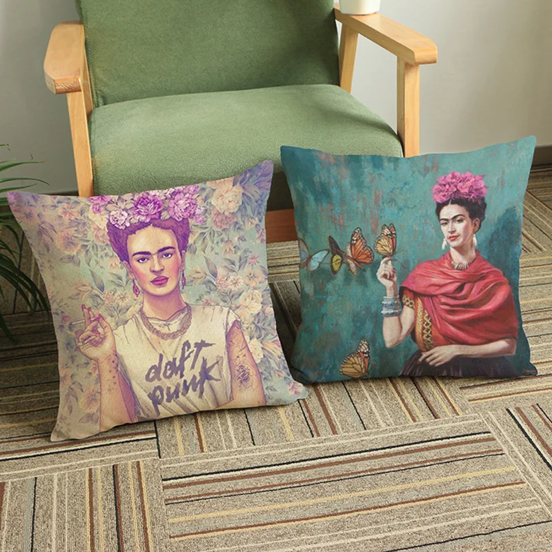 Европейский fridacaro Self portrait из хлопка и льна Подушки Детские отель украшения дома