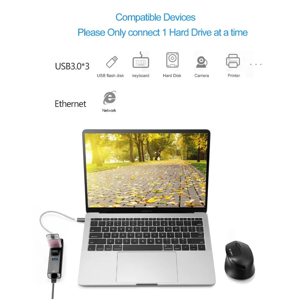 USB-хаб с интерфейсом Thunderbolt 3 4 порта USB 0 | Электроника