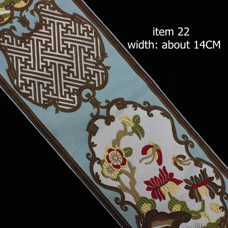 item 22--width 14cm Широкая занавеска кружевная лента вышивка кружевная ткань скатерть ручной работы Подушка Диван домашний текстиль аксессуары кружева планки лента кружево - Цвет: item 22--width 14cm