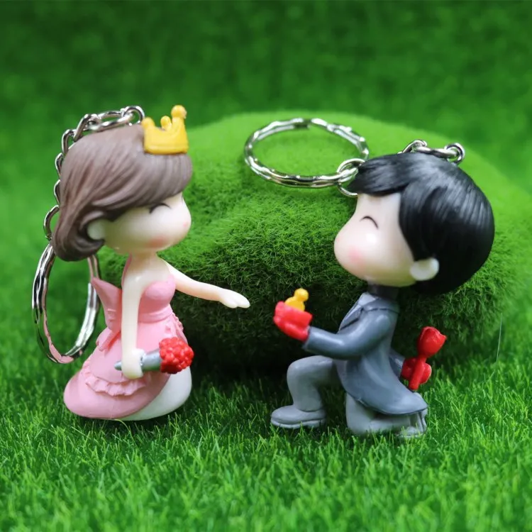 Marry Me пара Keychian свадебные подарки подарок на день Святого Валентина мультфильм кукла Keychians - Цвет: style 2