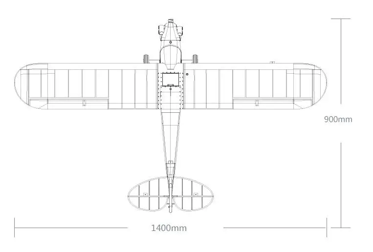 FMS модель 1400 мм J3 Cub EPO тренажер RC самолет PNP, J-3, J 3, радиоуправляемая модель