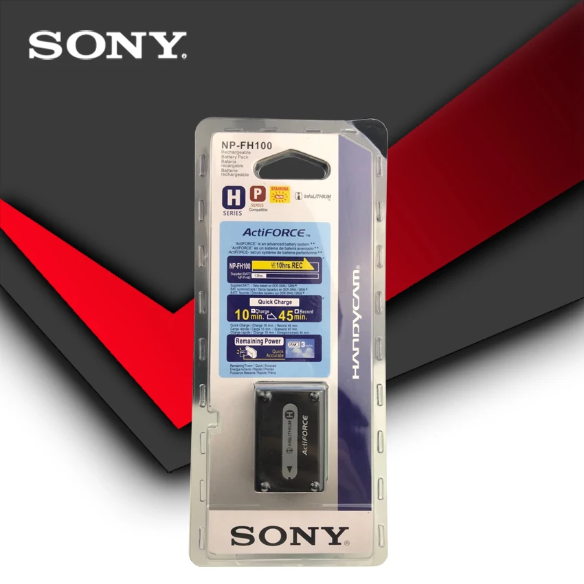 1 шт./лот Sony оригинальная фотовспышка FH100 Аккумулятор для камеры с зарядным