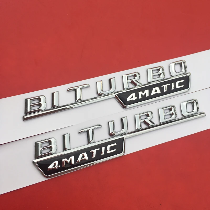 

2pcs/lot 4MATIC TURBO Badge Emblem Car Body Sticker for Mercedes Benz Amg W117 Cla45 W205 C63 W212 E63 W207 W176 A45 X156 Gla45