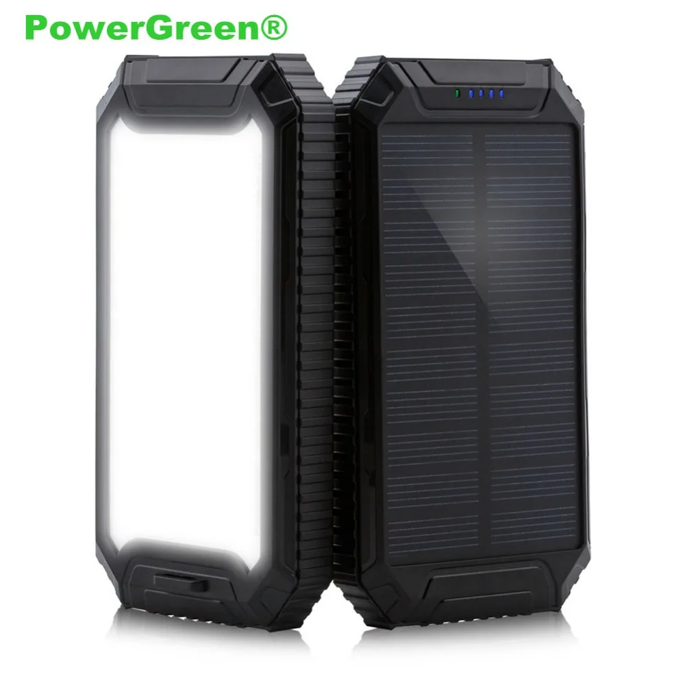 PowerGreen Внешнее зарядное устройство с карабином 10000 мАч 5 В 2 А комплект резервного