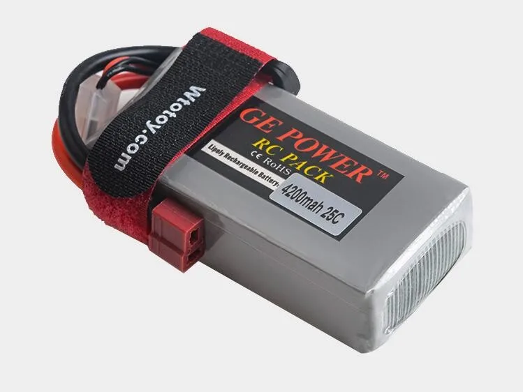 1pcs GE Power 7.4V 4200MAH 25C 2S li-po battery T plug for Wltoys 12428 RC car/RC boat | Игрушки и хобби