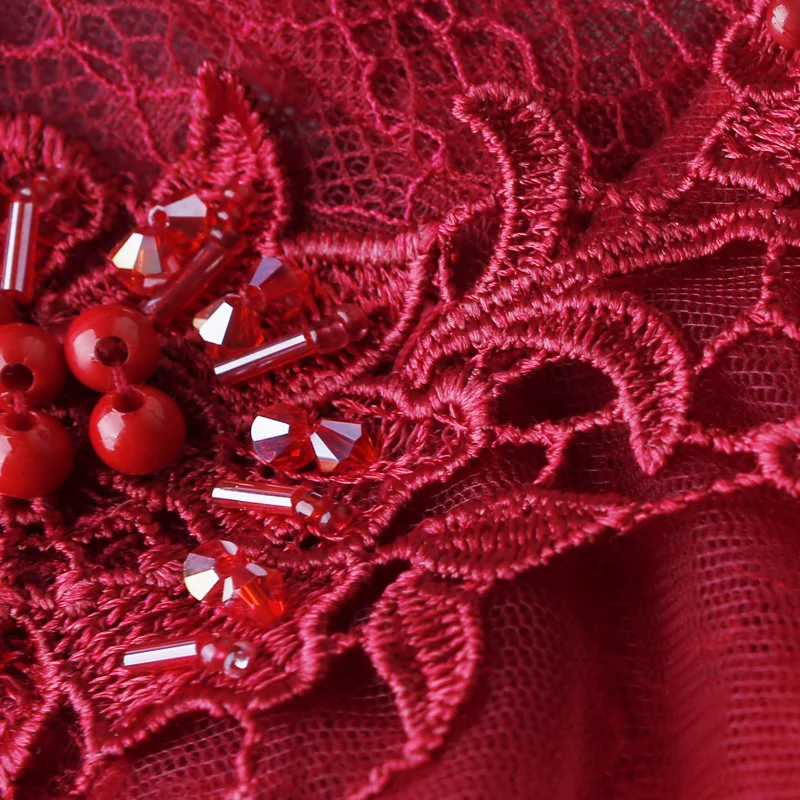 Женское вечернее платье SOCCI Weekend красное элегантное с длинными рукавами и открытыми плечами для выпускного