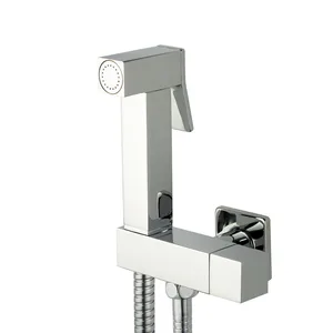 Настенный латунный спрей для унитаза квадратный Shattaf, Анальный Душ, набор для душа, ручной распылитель, сантехника 02-091A