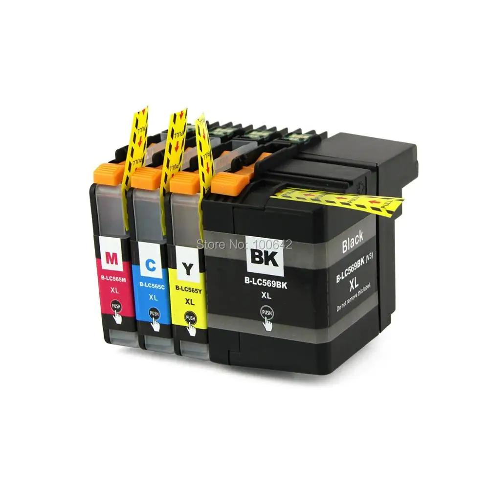 YOTAT 1 комплект совместимый чернильный картридж LC569 LC565 для Brother MFC J2310 J2510 J3520 J3720|ink
