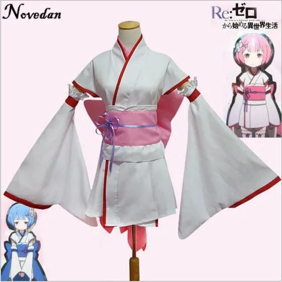 Аниме Re:Zero Kara Hajimeru Isekai Seikatsu жизнь в другом мире Rem и Ram Косплей Костюм кавайное