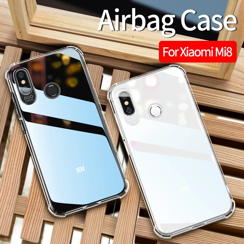 MSVII Transparent Case for Xiaomi Mi8 SE Explorer Crystal Back Cover Mi 8 Airbag Cases Full Protection MI |