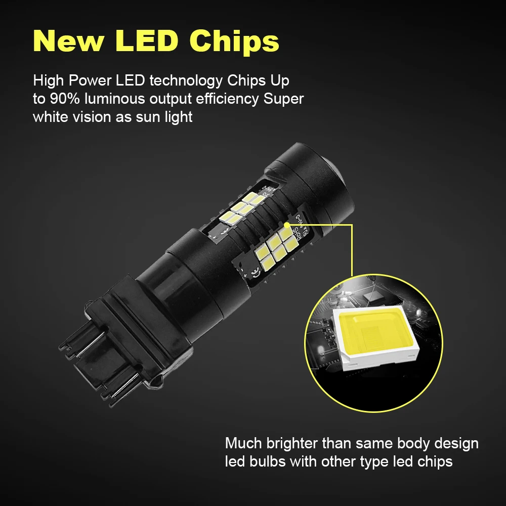 Автомобильные светодиодные лампы LEADTOPS T25 3157 3156 2 шт. DRL 18 SMD стоп-сигнал заднего