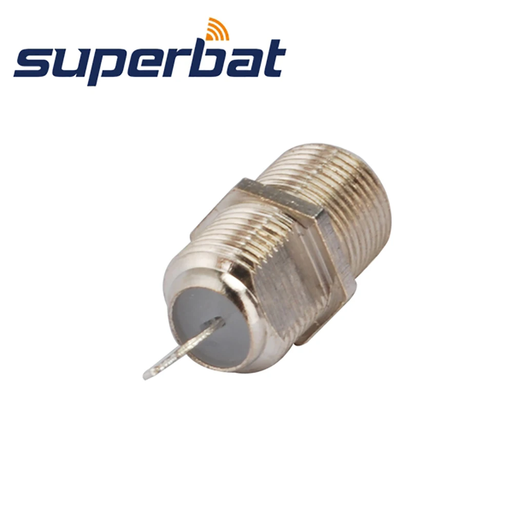 Superbat 5pcs F-Type Deck Clip Panel Mount Female Solder Lugs Straight 75 Ohm RF Coaxial Connector