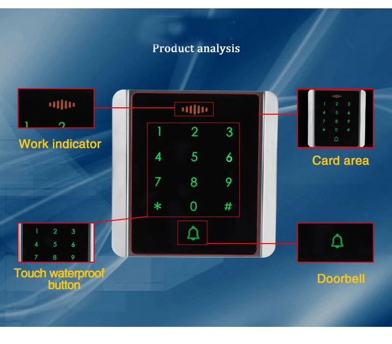 Yobang двери Система контроля доступа комплект RFID Card Reader водостойкий сенсорной клавиатурой Электрический магнитный дверной замок+ кнопка выхода