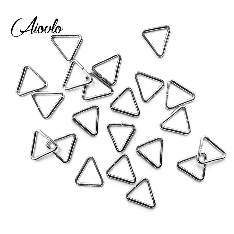 Aiovlo 100 шт./лот Изготовление ювелирных изделий треугольные открытые колечки и