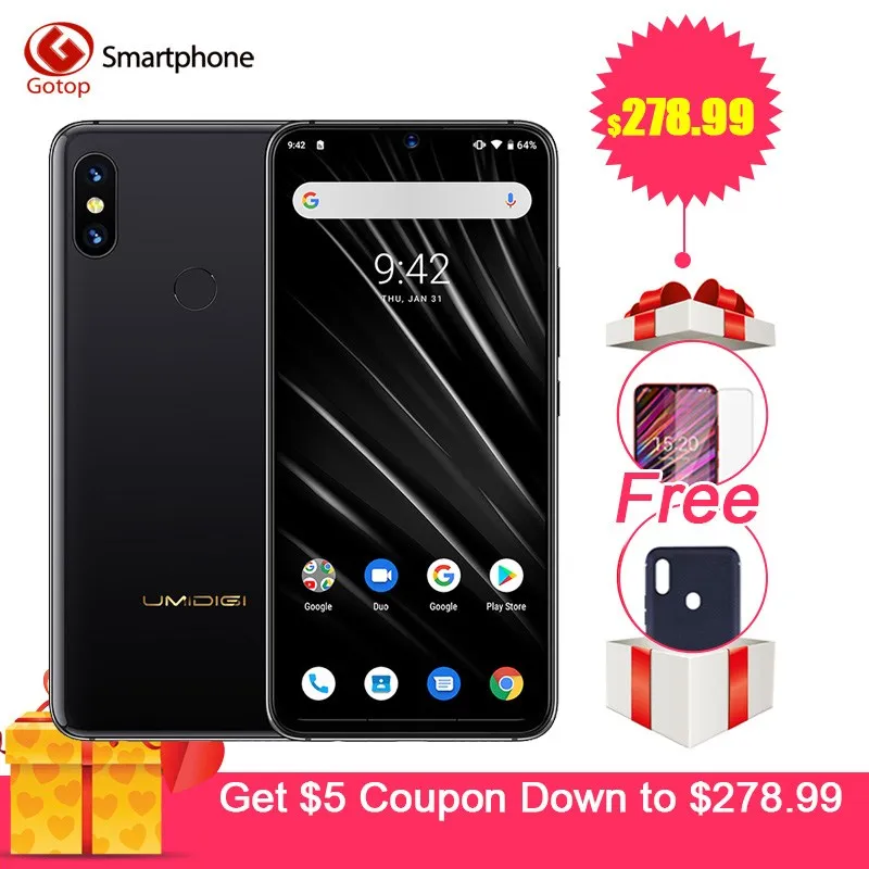 UMIDIGI S3 PRO Android 9 0 48 Мп + 12 20 МП супер камера 5150 мА/ч большая мощность 128 ГБ 6 3 дюйма FHD NFC
