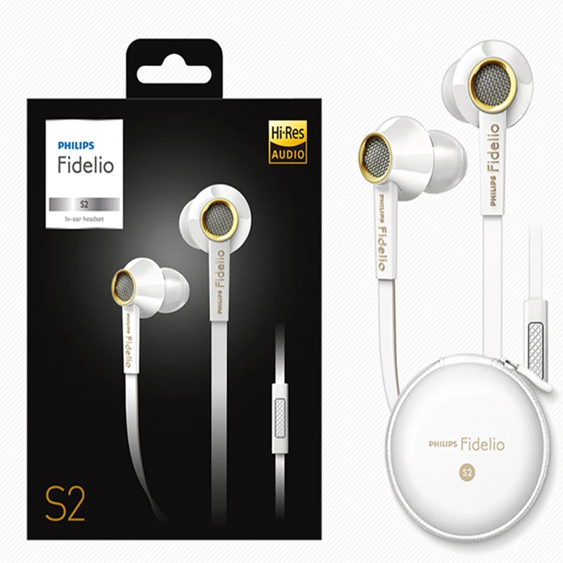 Оригинальные Hi Fi Наушники PHILIPS S2 наушники вкладыши с функцией телефонного звонка