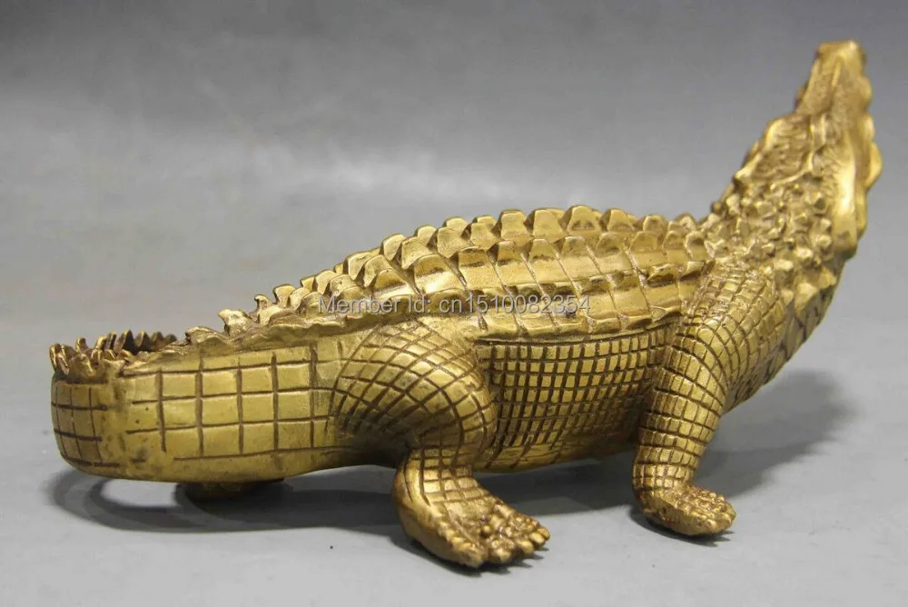 Китайский Фэншуй медный латунный дикий животный Аллигатор Крокодил | Дом и сад