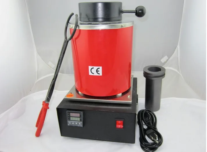 220v ~ 2 кг Тепловая плавильной печи золото медь серебро алюминий железо сталь