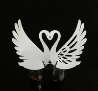 free shipping 500pcslot love swan laser cutting wine glass card paper cup place card wedding decoration event party supplies