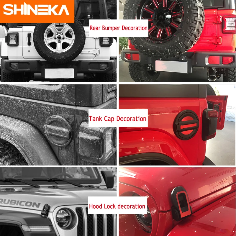 SHINEKA Автомобильная наклейка s топливный кран для Jeep Wrangler jl аксессуары 2018