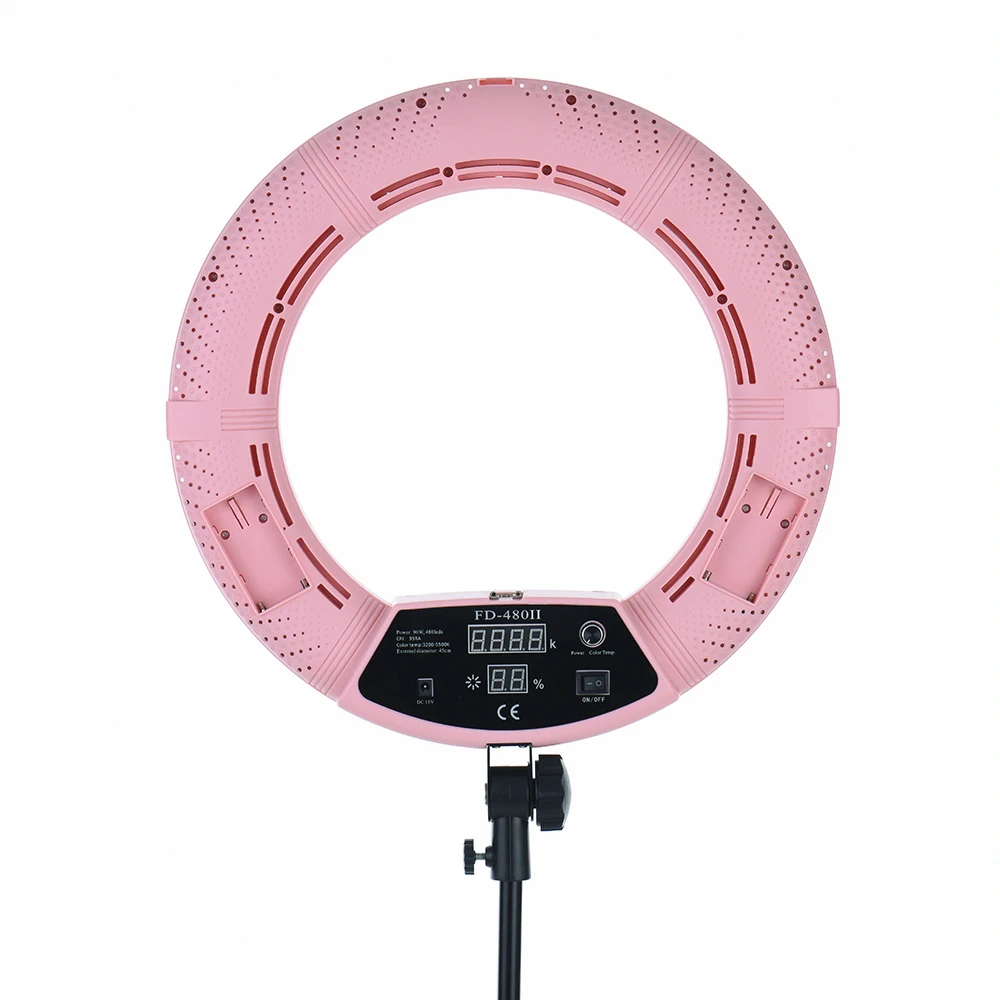 FD 480II Yidoblo Розовый Светодиодный кольцевая лампа светильник Make up селфи кольцо