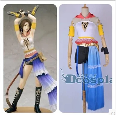 Бесплатная доставка Аниме Final Fantasy XII 12 маскарадный костюм Yuna костюм| |