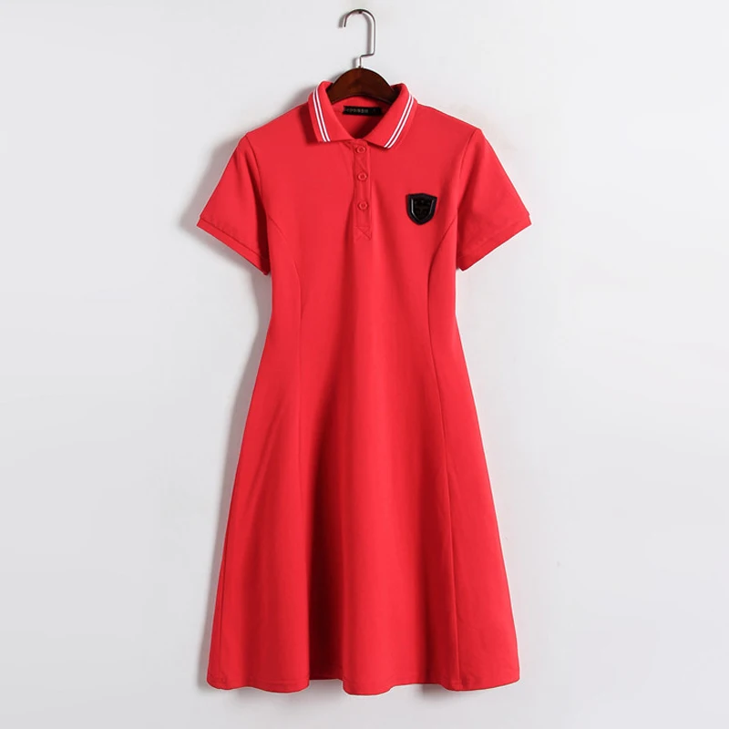 Baharcelin 2XL вышивка поло Повседневные Платья De Festa футболка Женская Летняя одежда
