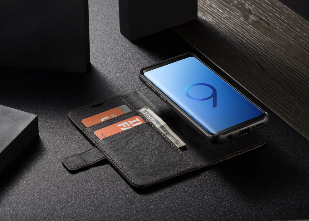 WHATIF DIY для рисования Рисование крафт Бумага кожаный чехол для samsung Galaxy S9/Plus чехол-портмоне с откидной крышкой съемной магнитной задней крышкой