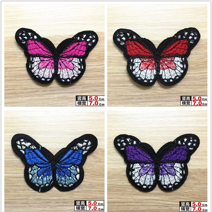 1 Pcs Handmade Mini embroidered Patch Butterfly Animal Sew Stick On Badges Garment Sweater Shoes Bag Hat Socks Accessory | Дом и сад