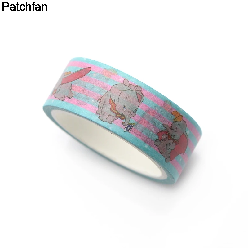 Patchfan слон Дамбо смешной DIY Скрапбукинг клейкая бумага Васи маскирующая лента печатные узоры наклейки A1961