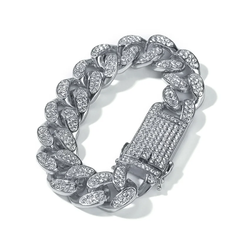 20 мм большой тяжелый в стиле хип-хоп Полный Стразы ограненные Bling Круглый
