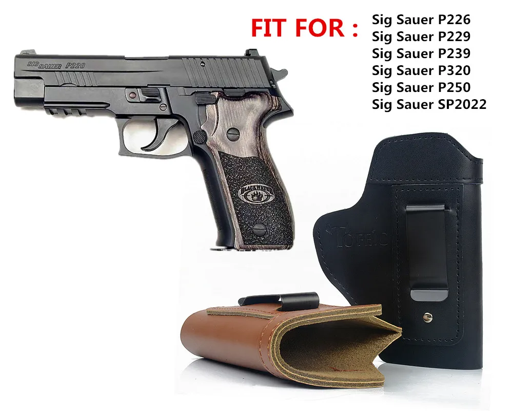 Кобура IWB для пистолета скрытая кожаная кобура Sig Sauer P226 SP2022 P229 P250 Glock 17 19 43 Beretta 92