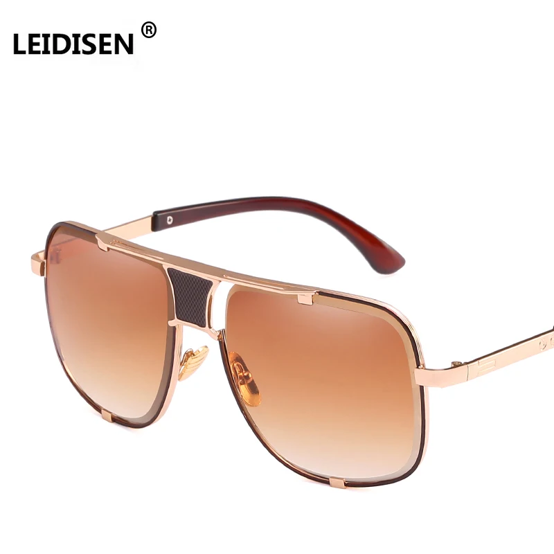 Мужские квадратные солнцезащитные очки LEIDISEN брендовые дизайнерские унисекс с