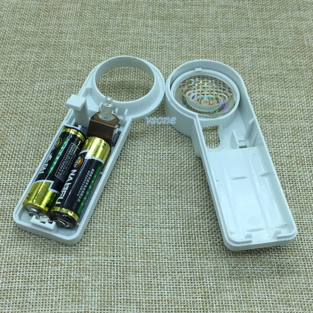 30 мм оптическая Портативная Лупа для чтения стекло с светодиодный светильник 12X