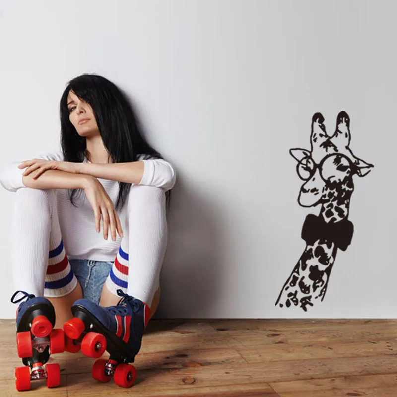 

Cartoon giraffe Office Toilet Living room bedroom Art Wall Sticker DIY Home Decoration Fashion Decals Murals JG3944