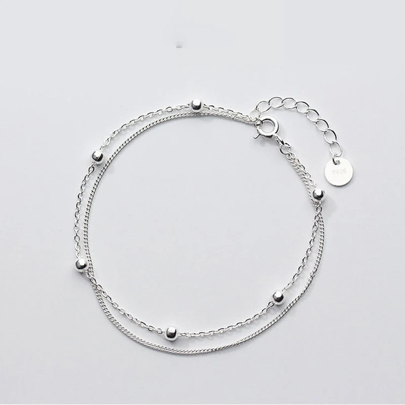 

Женский двухслойный браслет-цепочка La Monada, браслет из стерлингового серебра 925 пробы с бусинами